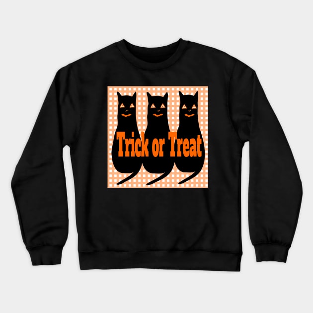 3 SPOOKY CATS Crewneck Sweatshirt by YayYolly